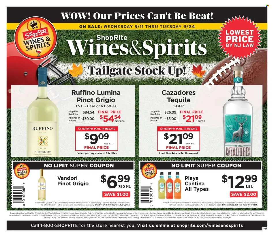 ShopRite Ad - Wine & SPirits