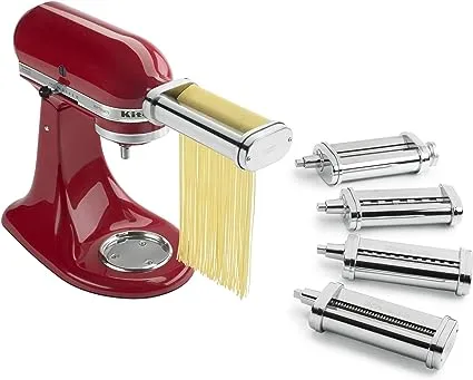 KitchenAid KSMPRA 3-Piece Pasta Roller and Cutter Attachment Set - Stainless Steel