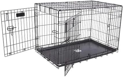 Precision Pet Products ProValu 2 Door Wire Dog Crate Black 1ea/30 in