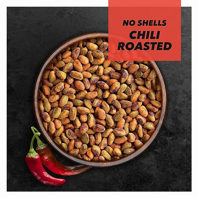 Wonderful Pistachios No Shells Chili Roasted Resealable Pouch, 11 Oz