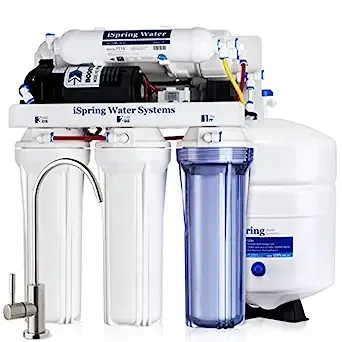 iSpring RCC7P Under Sink 5-Stage Reverse Osmosis Drinking Water Filtration System