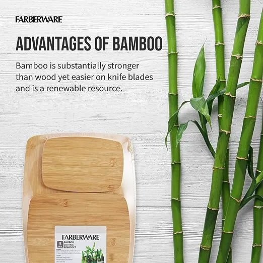 Farberware Classic 3-piece Bamboo Cutting Board Set