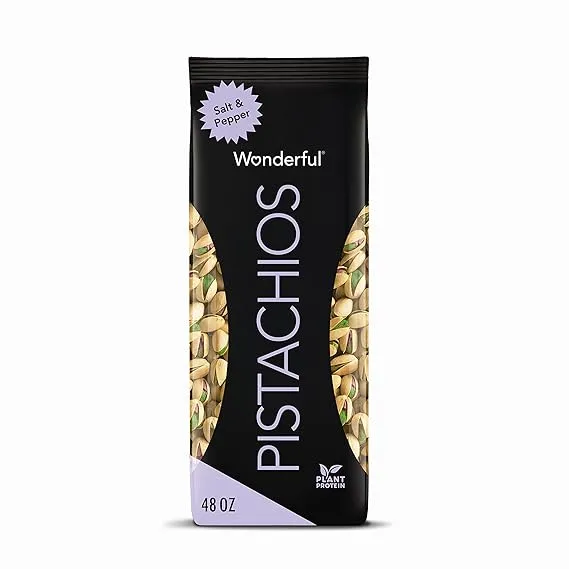 Wonderful Pistachios, Salt & Pepper, 40 Ounce Resealable Pouch