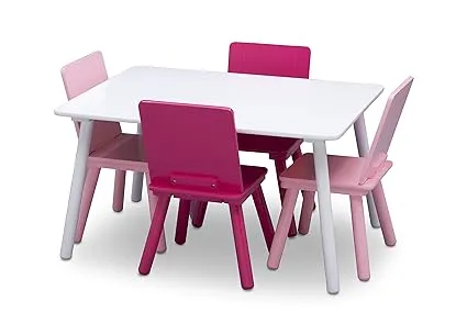 Delta Children Kids Table and Chair Set 4 Chairs Included - Ideal Fo