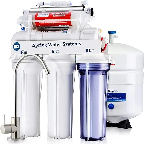 iSpring 7-Stage 75 GPD UV Alkaline Reverse Osmosis Water System - Contemporary - Water Filtration Systems - by iSpring Water Systems, LLC | Houzz