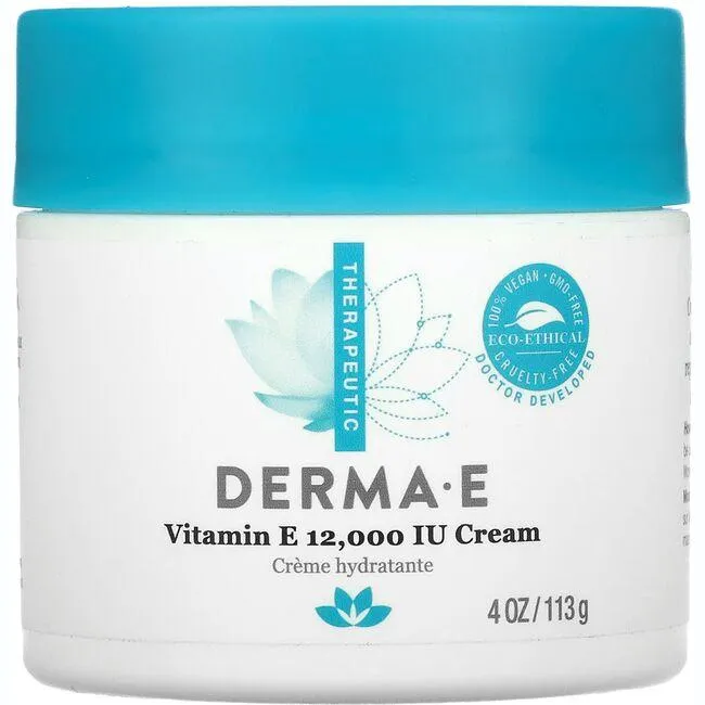 Derma E Vitamin E 12,000 IU Soothing Skin Relief Cream, 4 oz