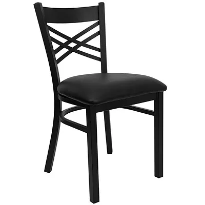 Flash Furniture Hercules Series Metal Restaurant Chair, Black