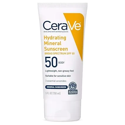 Cerave Hydrating SPF 50 Mineral Sunscreen