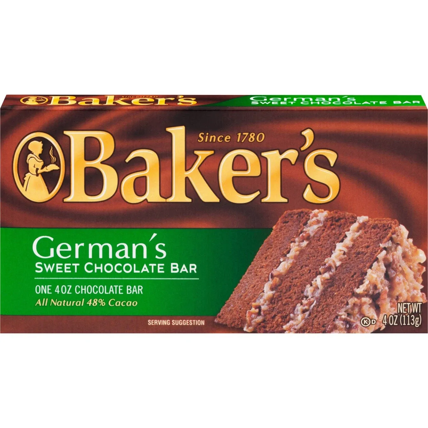 Baker's German's Sweet Chocolate Baking Bar 48% Cacao