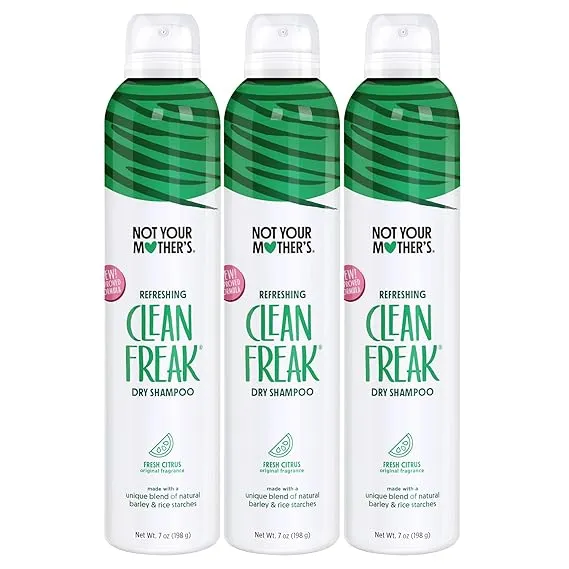 Not Your Mother's Clean Freak Refreshing Dry Shampoo (3-Pack) - 7 oz - Instantly Refreshes Hair Between Washes - Fresh Citrus Scent - Waterless Shampoo for All Hair Types