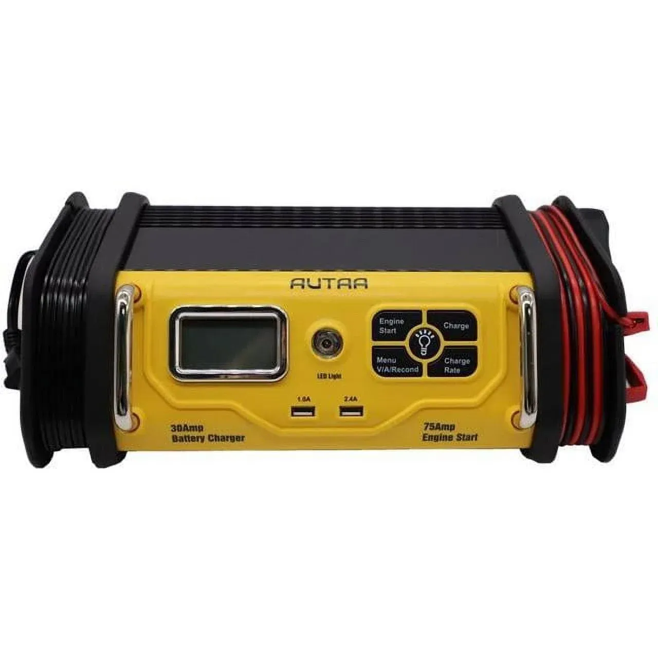 AUTAA 2 to 30A 12V Smart Battery Charger and Maintainer w/ Engine Start Assist