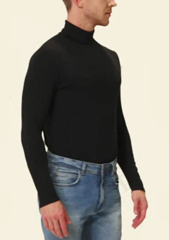 Men's Casual Slim Fit Basic Tops Knitted Thermal Turtleneck Pullover Sweater 3XL