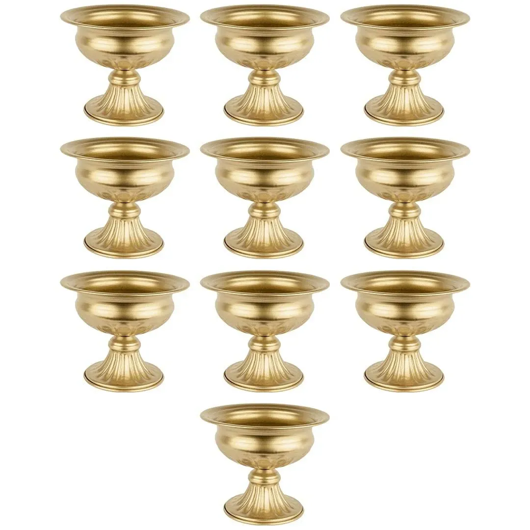 Koyal Wholesale Gold Metal Pedestal Centerpiece Compote Bowl for Wedding ...