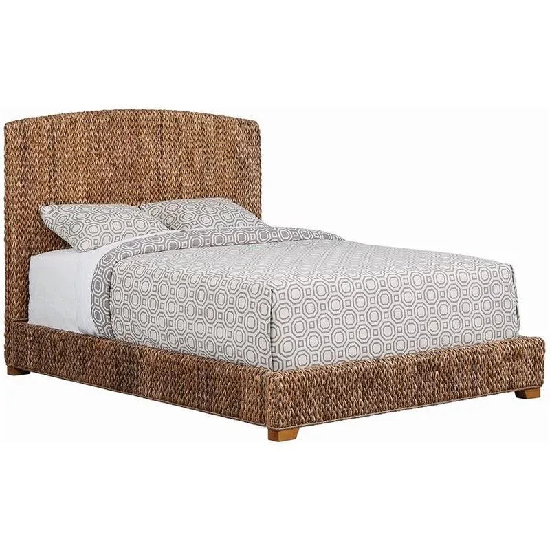 Bowery Hill King Size Panel Bed in Wood in Brown - Easy Assembly