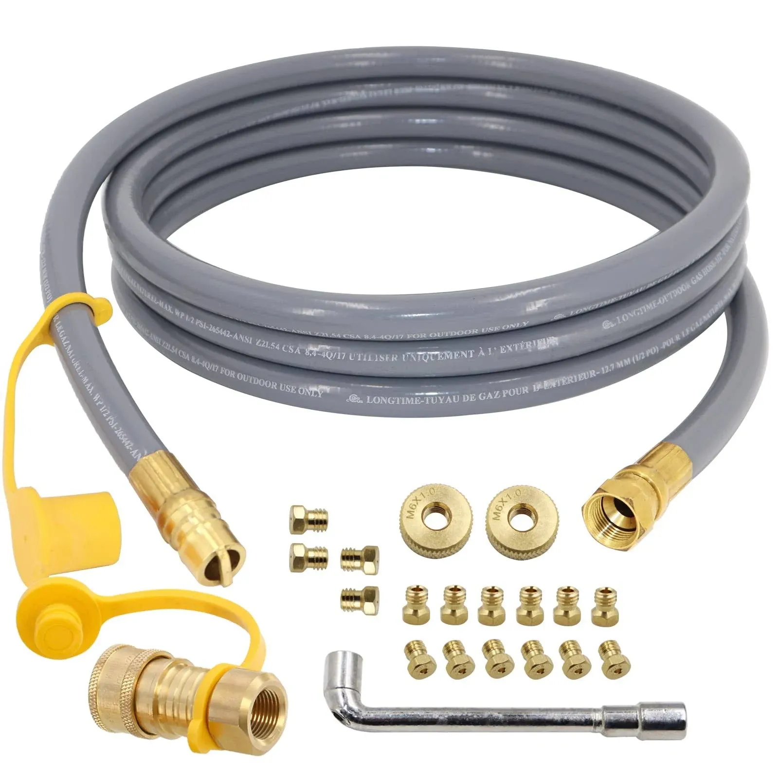 5249 Propane to Natural Gas Conversion Kit, Compatible with Black-Stone 28" & 36" Griddles, Rangetop Combo, Tailgater & Single Burner Rec Stove - 10FT Hose and 3/8 in Quick Connect Fitting