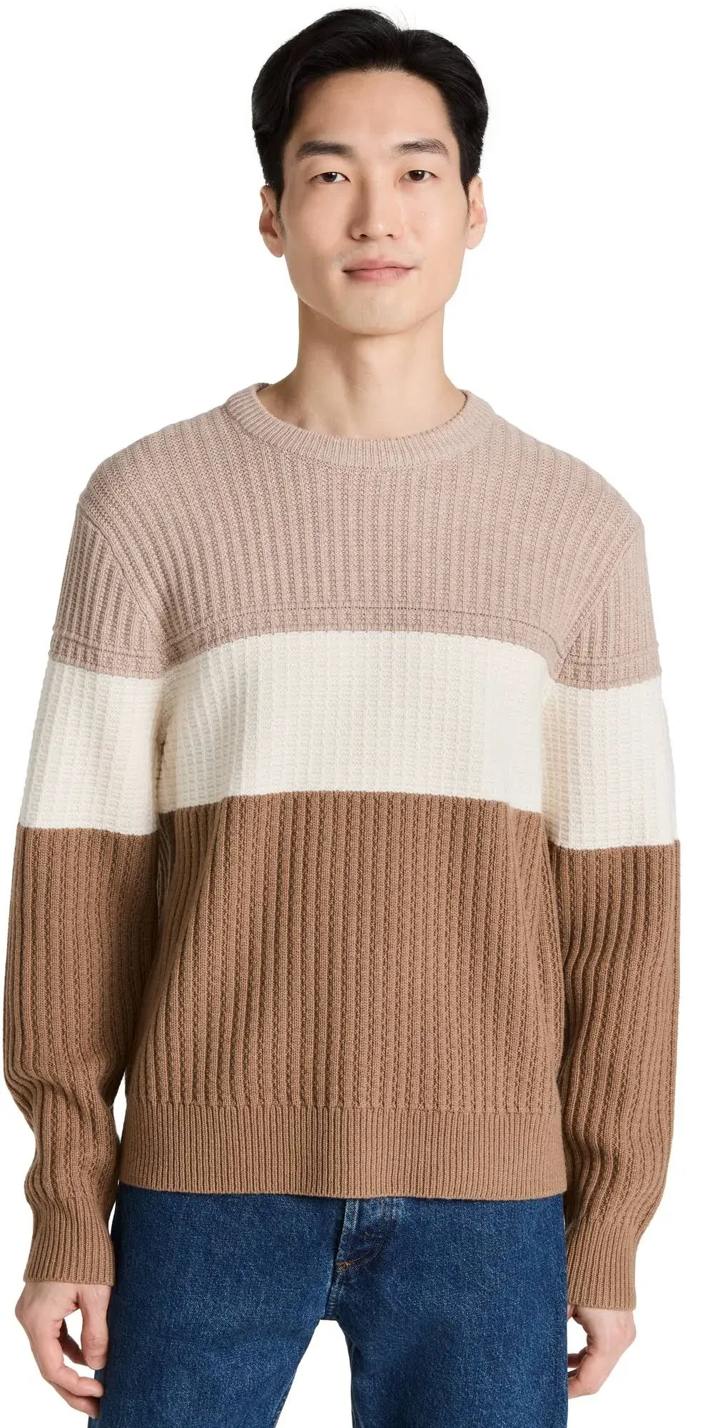 Theory Lamar Wool & Cashmere Sweater in Light Elk Mel Multi - 17M