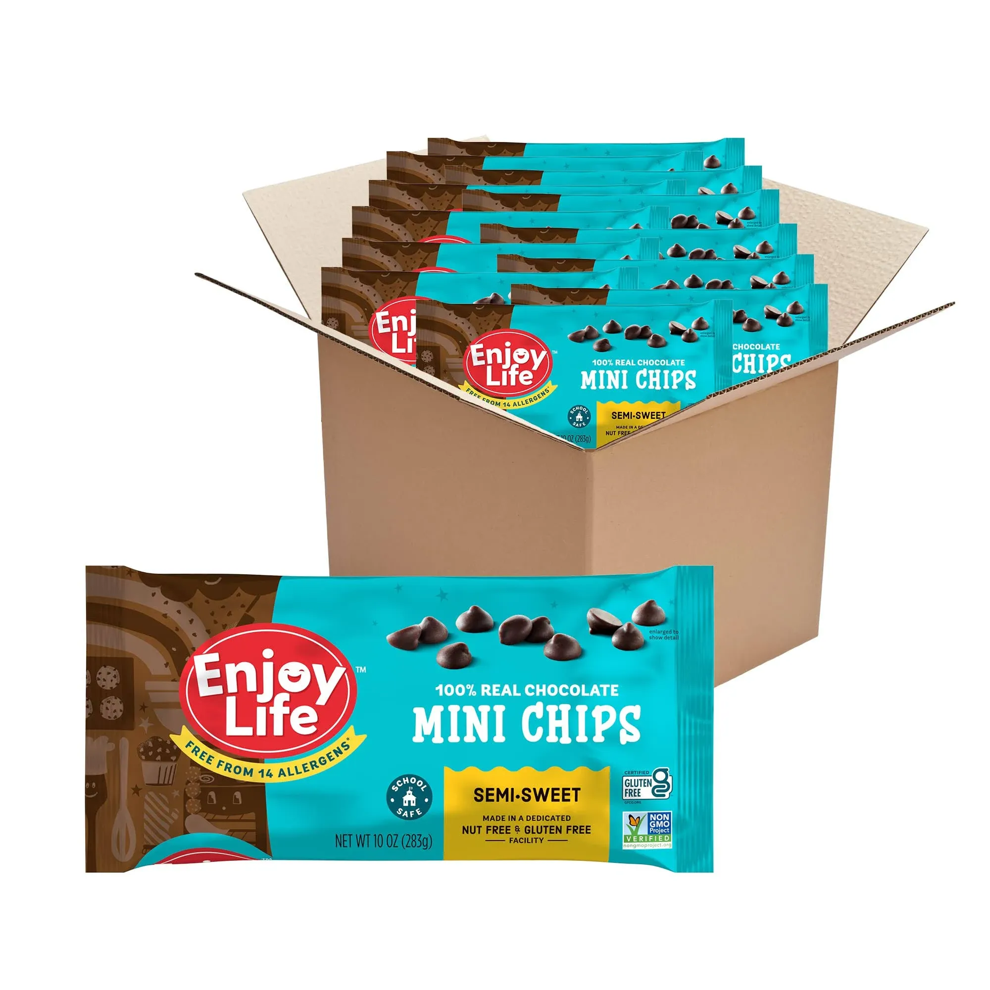 Enjoy Life F00306w Semi-Sweet Mini Chips Baking Chocolate