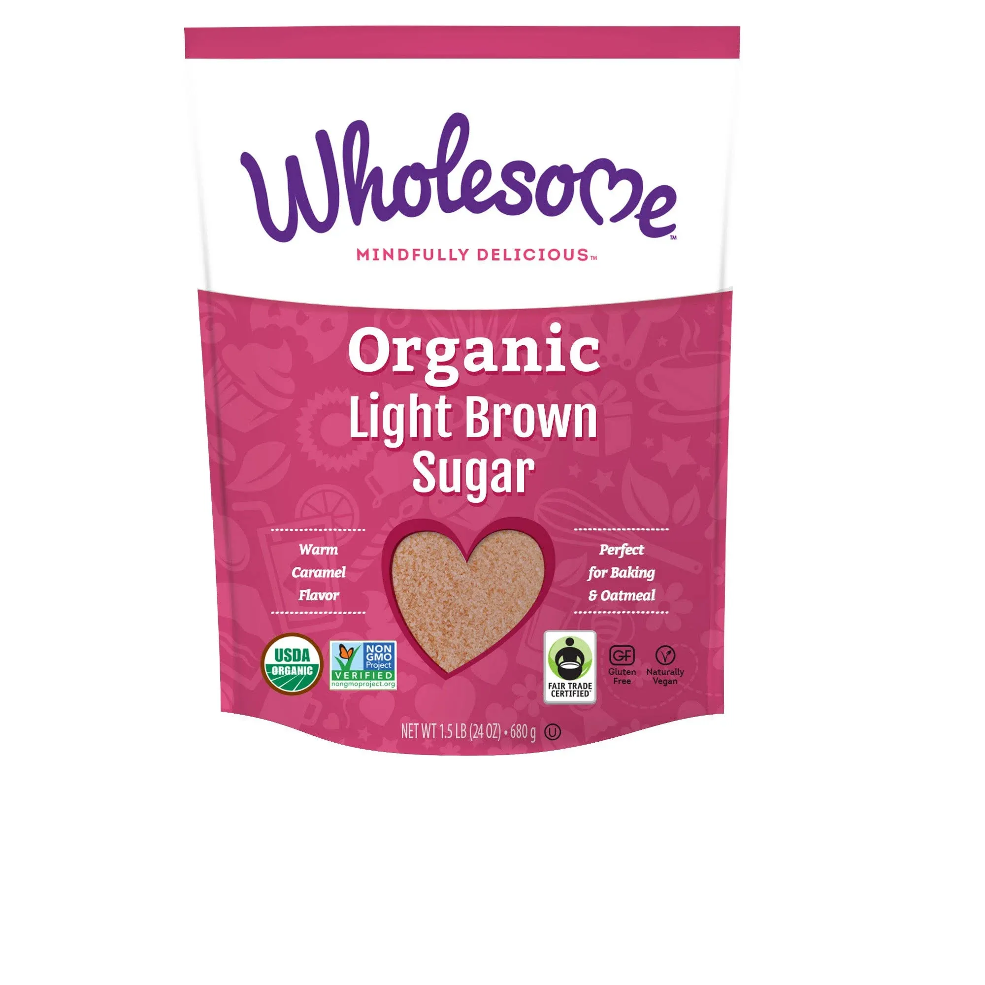 Wholesome Sweeteners Organic Light Brown Sugar - 24 oz bag