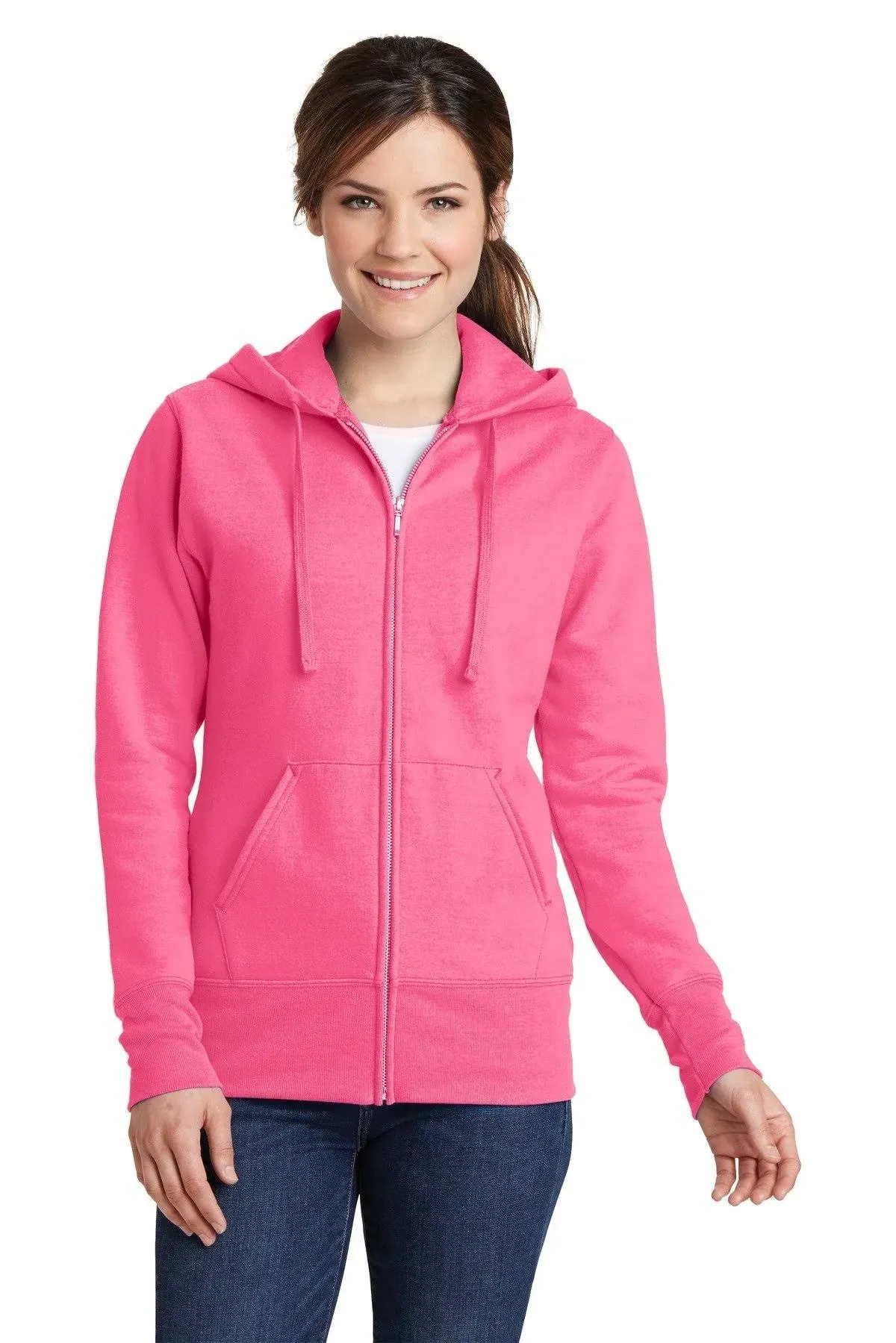 Port & Company Women's Core Fleece Full-Zip Hooded Sweatshirt