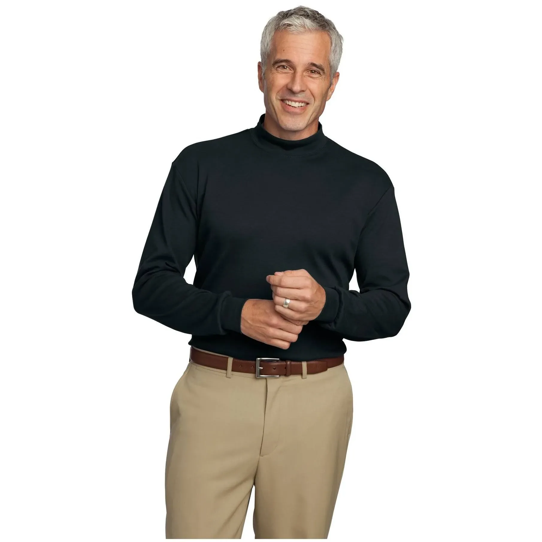 Port Authority  Interlock Knit Mock Turtleneck. K321