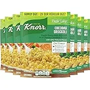 Knorr Pasta Sides 7 Count for A Tasty Pasta Side Dish Cheddar Broccoli Family Pack No Artificial Flavors or Preservatives 8.6 oz