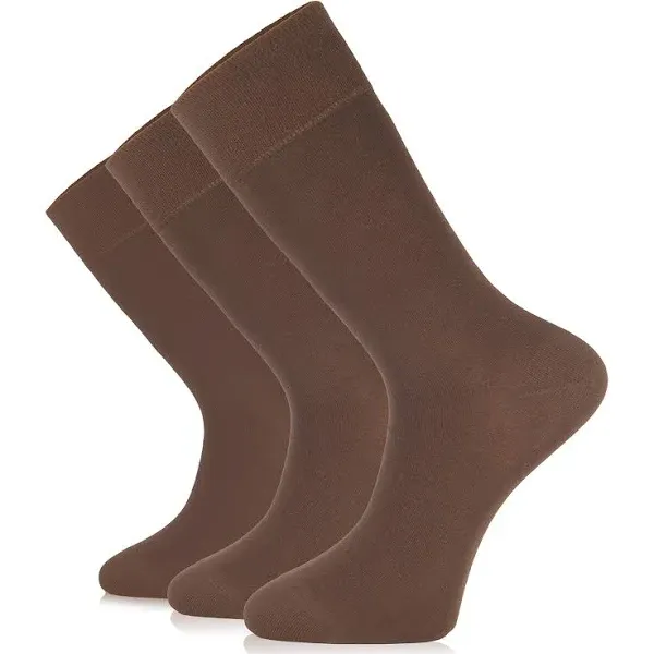 Junix Men’s Bamboo Dress Crew Socks 3 Pack Business Casual