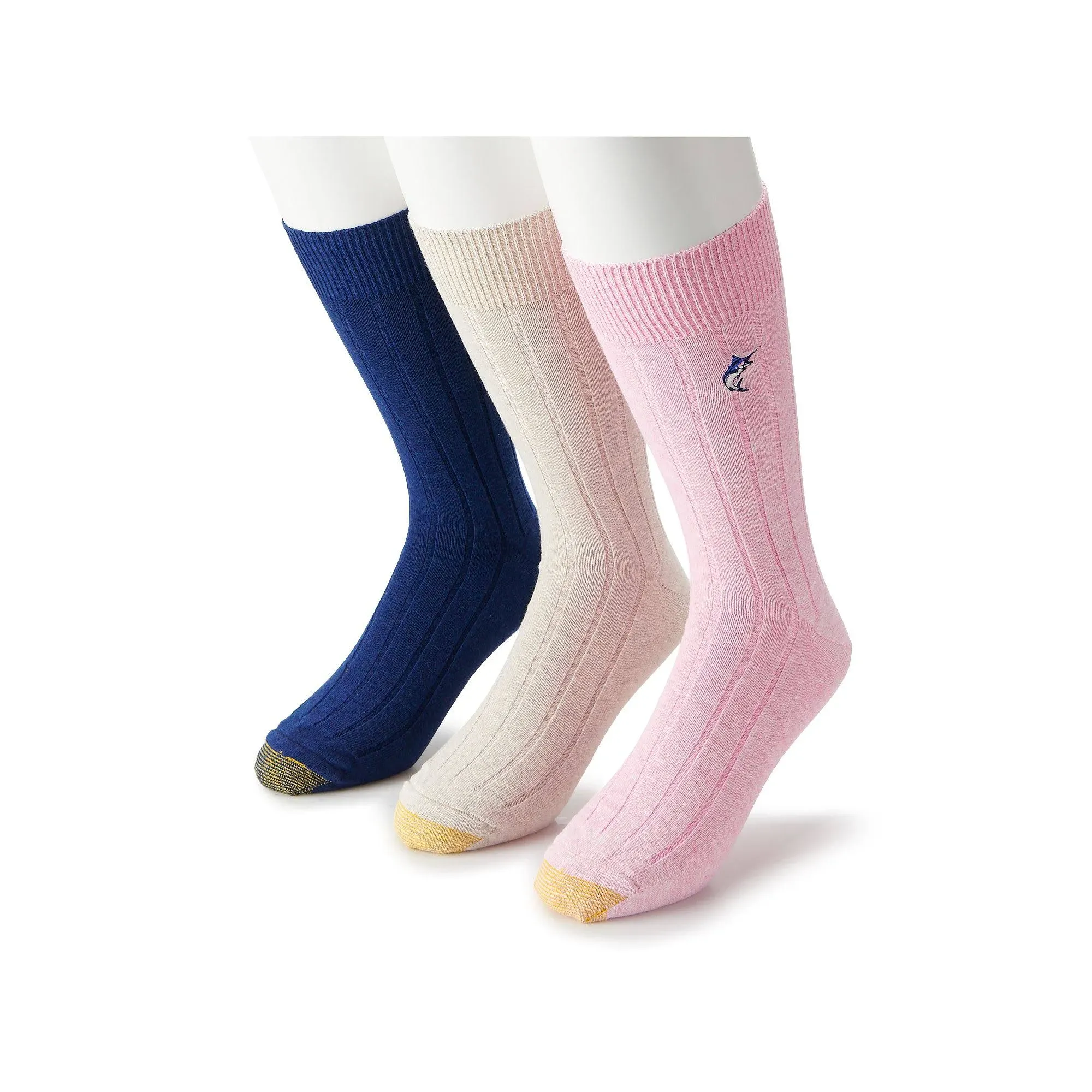 GOLDTOE Men's Hampton Crew Socks 3 Pack