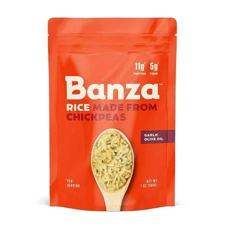 Banza Garlic Olive Oil Chickpea Rice 7 Oz Box