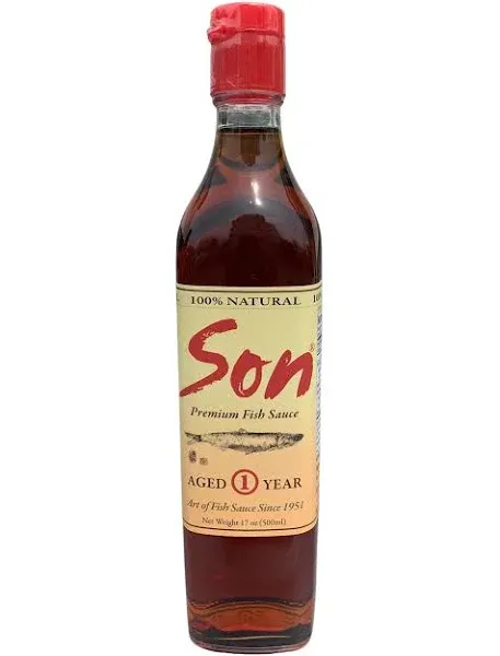 Son Fish Sauce Premium Vietnamese Artisanal Fish Sauce Since 1951 One Year Aged Anchovy Sauce 17.0 oz Bottle100% Pure Natural GLUTEN FREE