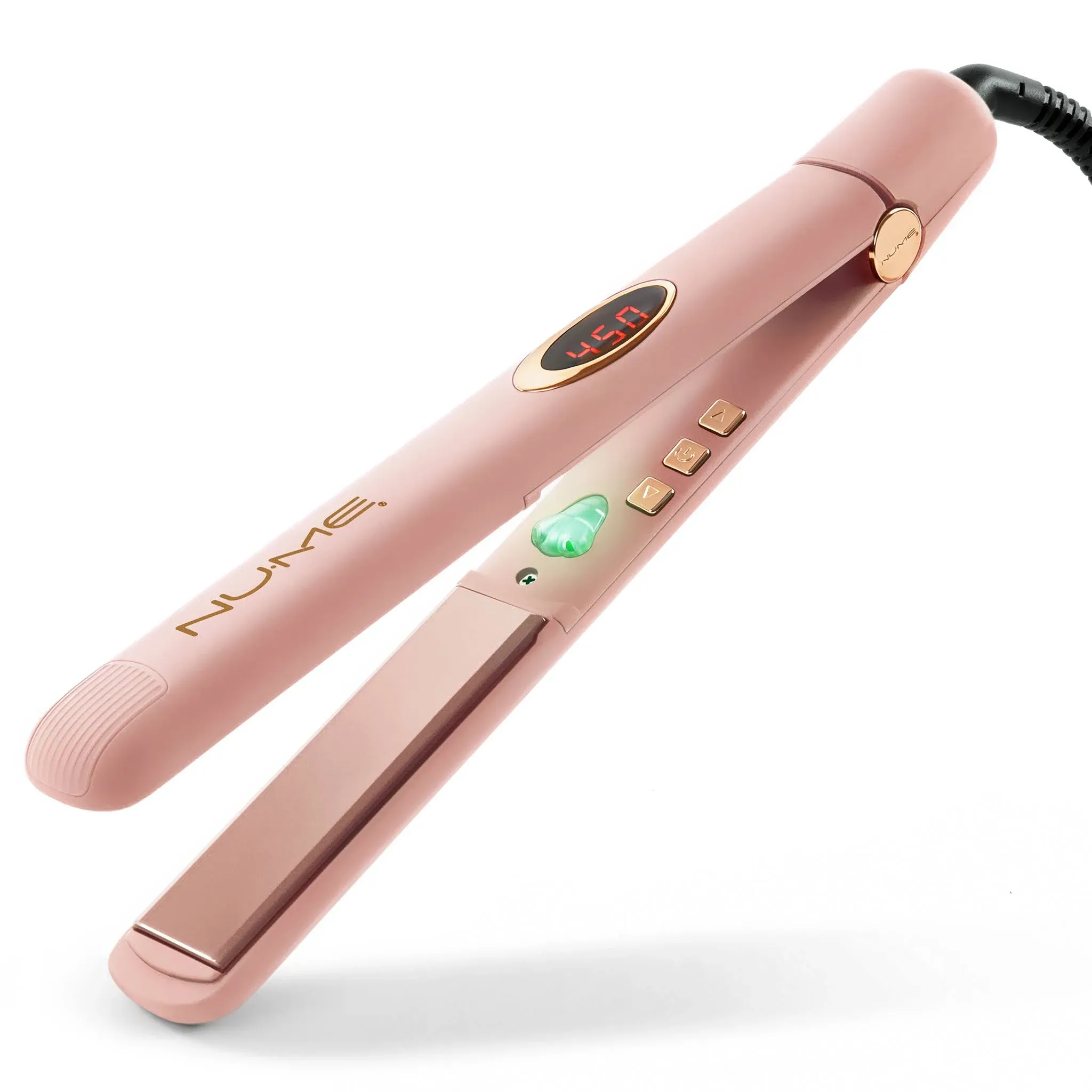 NuMe Megastar Hair Straightener Tourmaline Flat Iron–1 Inch Floating Plate