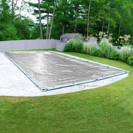 Robelle 10-Year Dura-Guard Silver Rectangular Winter Pool Cover, 30 x 50 ft. Pool