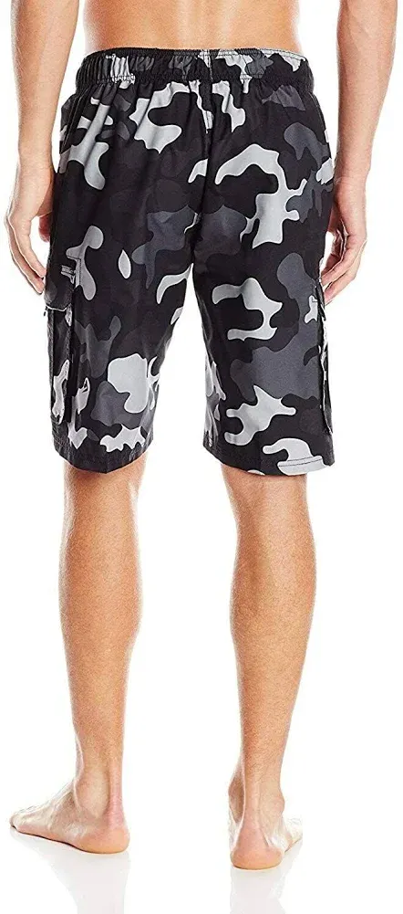 Kanu Surf Mens Barracuda Swim Trunks (Regular & Extended Sizes)