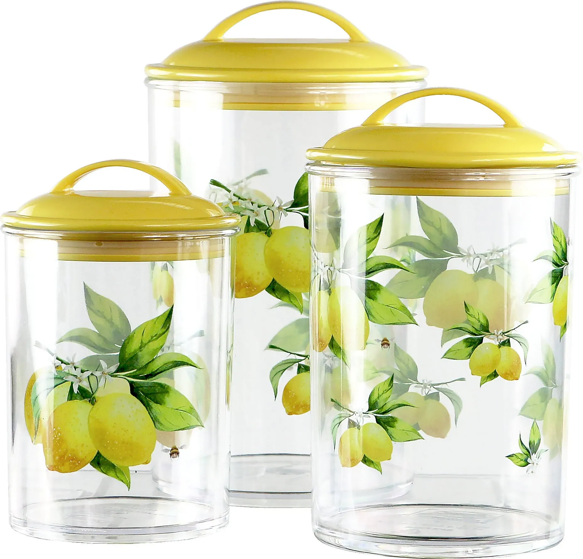 Reston Lloyd 11419 Acrylic Canister Set Fresh Lemons