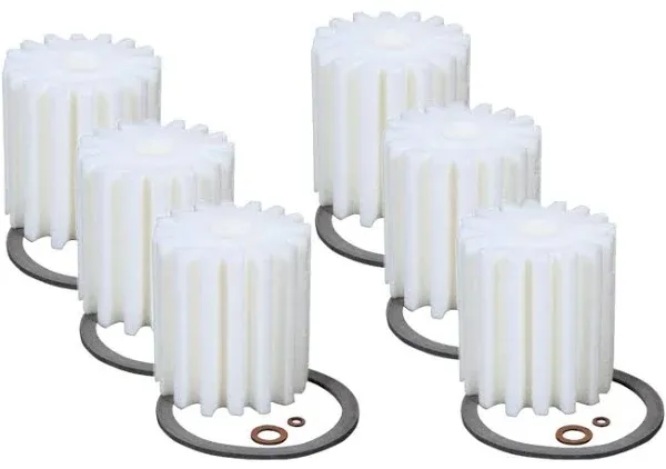 6 (Six) RF-1 Micron Rated Fuel Oil Filters Canister w/Gaskets Fit 1A-25A 77B Eddington S-254 Sears 8055 Mitco 264 AutoFlo F-300