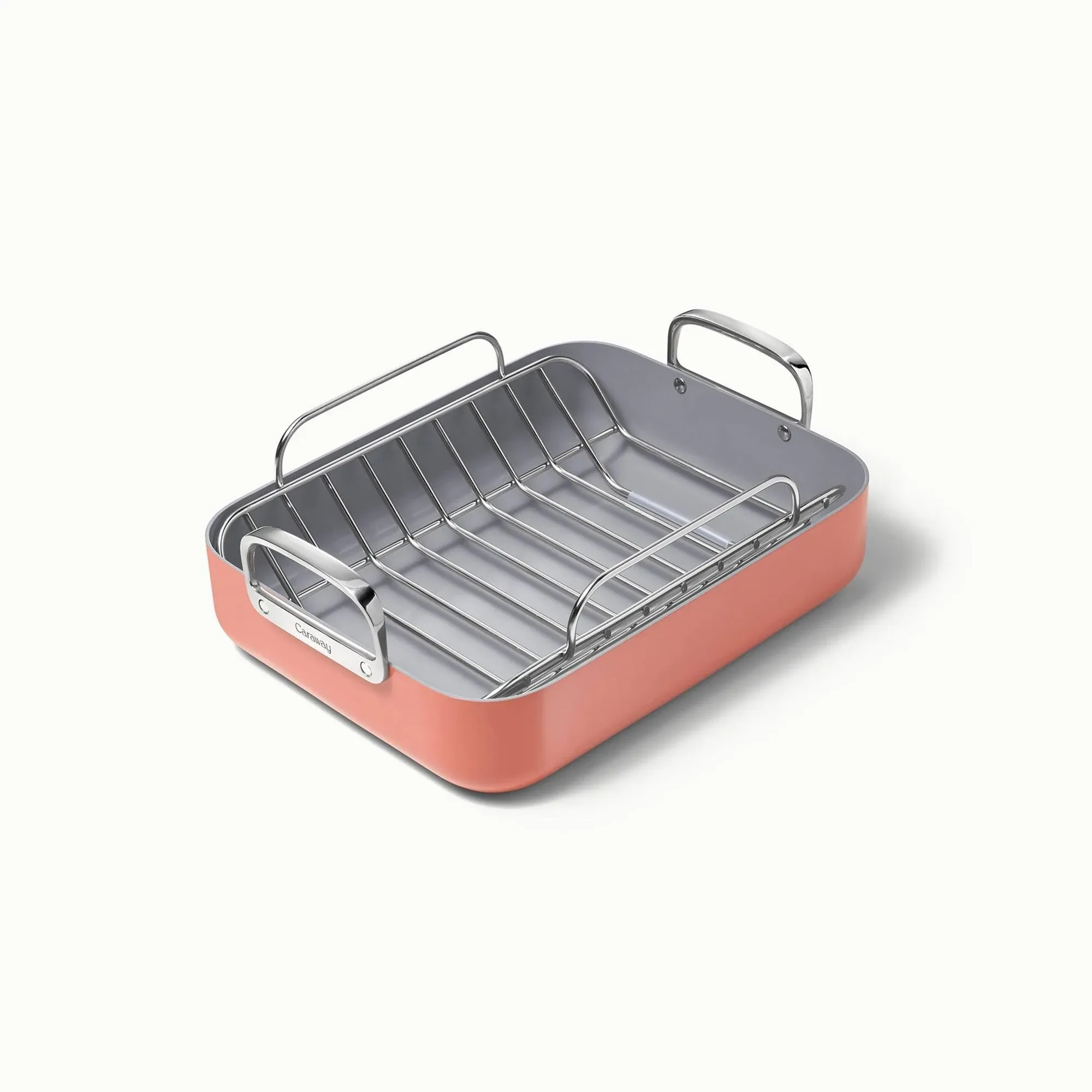 Caraway Perracotta Ceramic Non-Stick Roasting Pan with Rack