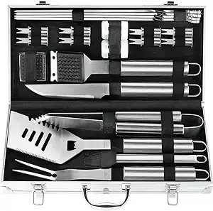 22PCS Heavy Duty BBQ Grill Accessories Set Non-Slip Grill Tools for Ou...