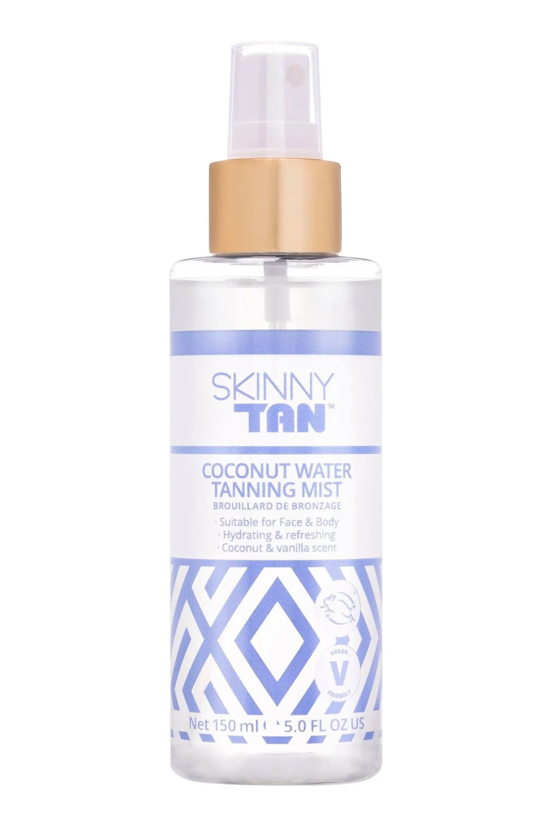 Skinny Tan Coconut Water Tanning Mist - Refreshing, Non-Sticky, and Fast Absorbing Formula - Formulated with Ultra-Hydrating Coconut Water - Delicious Tropical and Vanilla Scent - Medium - 5 oz