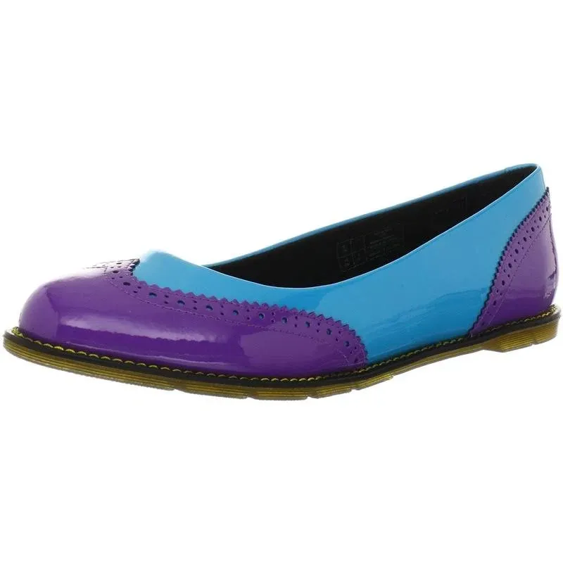 Dr. Martens Women's Ceri Brouge Flats Shoes, Multiple Colors, Size: UK 4, Blue