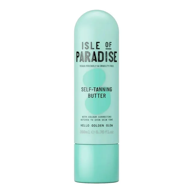 Isle of Paradise Self Tan Butter (200 ml) Gradual Self Tan Butter, Combining Skin Care and Self Tanning, Natural Ingredients & Vegan