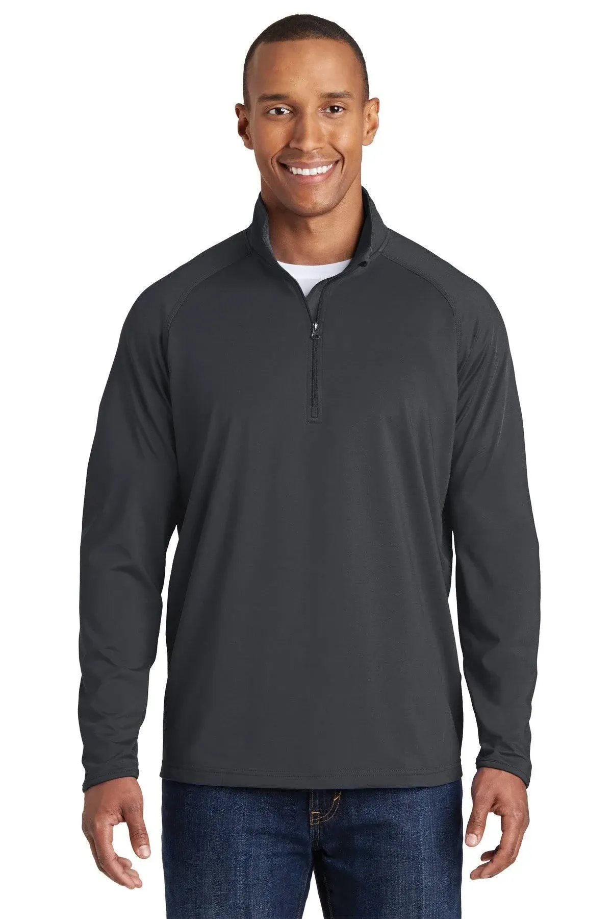 SPORT-TEK Men's Sport Wick Stretch 1/2 Zip Pullover