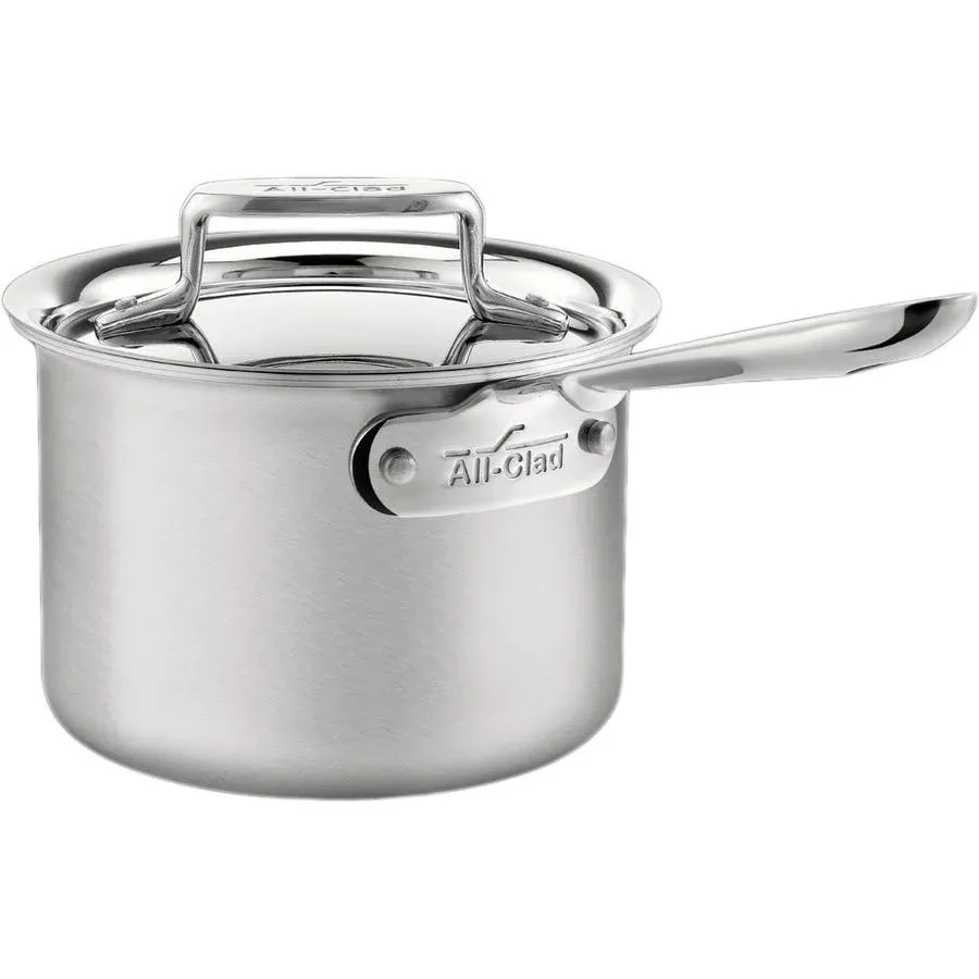 All Clad D5 Brushed Stainless Sauce Pan with Lid