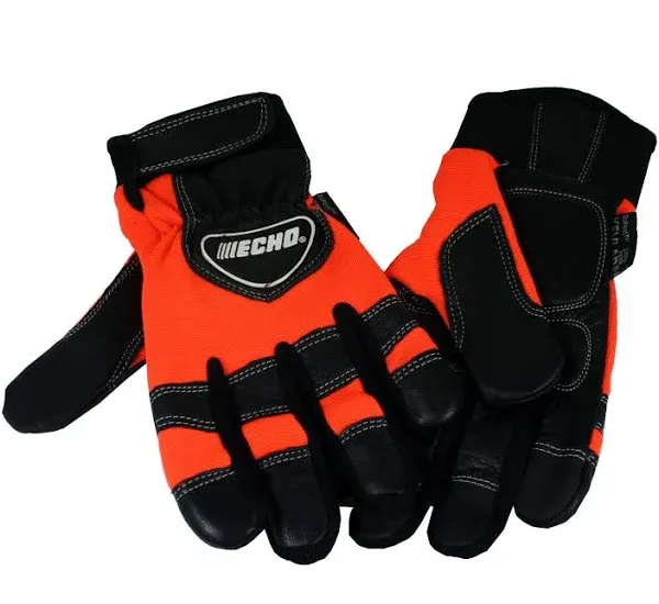 Echo 99988801601 Chainsaw Kevlar Reinforced Protective Gloves - Large