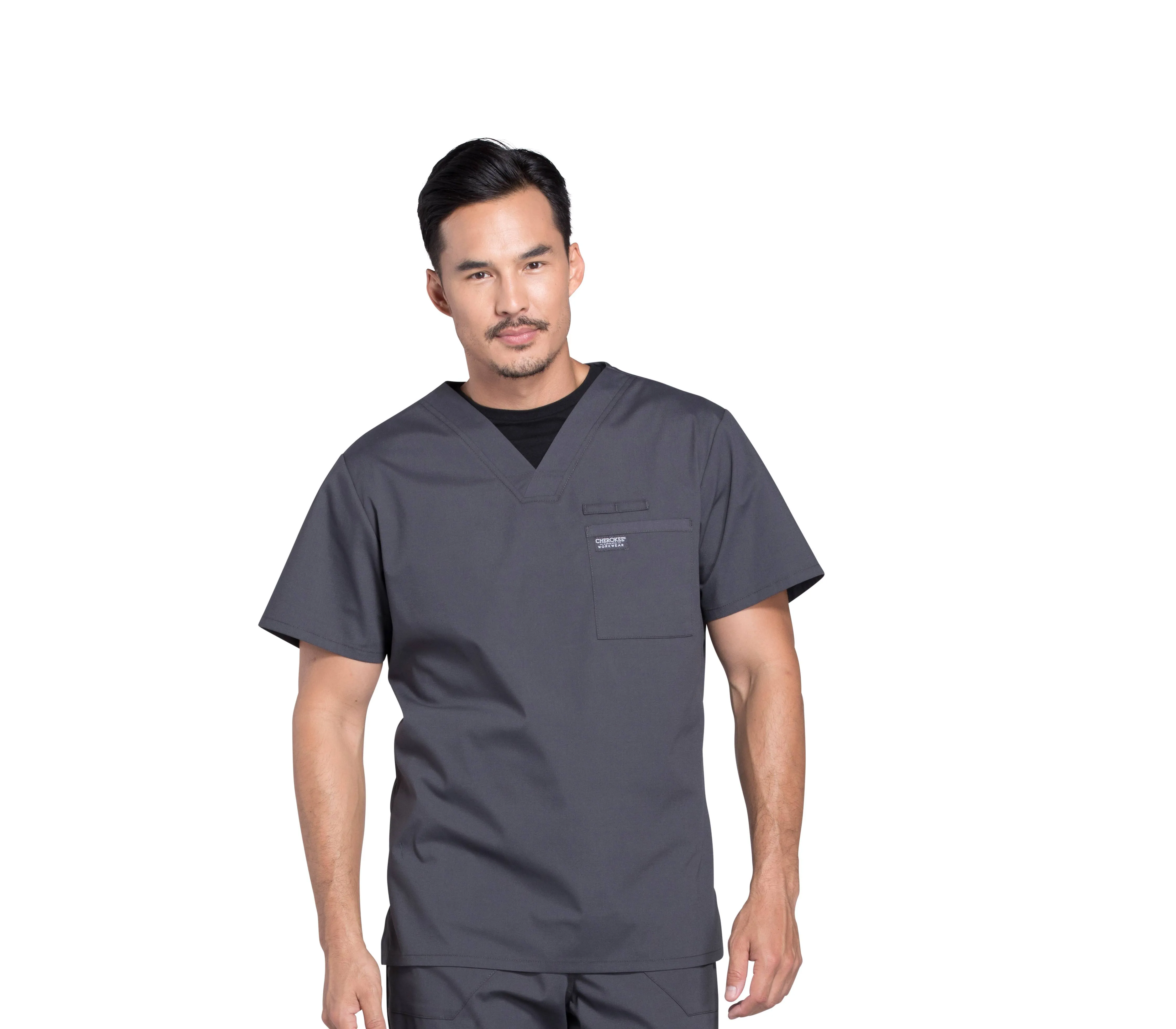 Cherokee Scrubs for Men V-Neck Top, Workwear Professionals Soft Stretch WW675