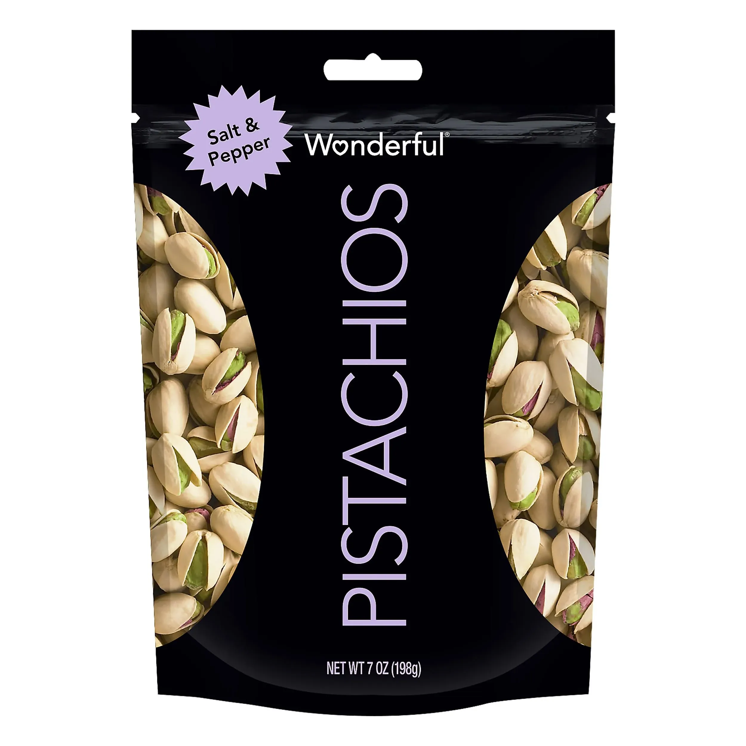 Paramount Farms 091842A25S Wonderful Pistachios, Salt & Pepper, 1.25oz Pack, 12/Box