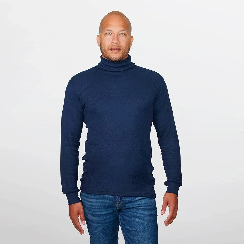 Stanfield's Men's Rib Turtleneck Shirt, Navy