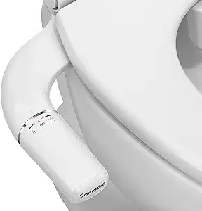 SAMODRA Ultra-Slim Bidet Attachment for Toilet - Dual Nozzle (Frontal & Rear Wash) Hygienic Bidets for Existing Toilets - Adjustable Water Pressure Fresh Water Toilet Bidet - Easy to Install