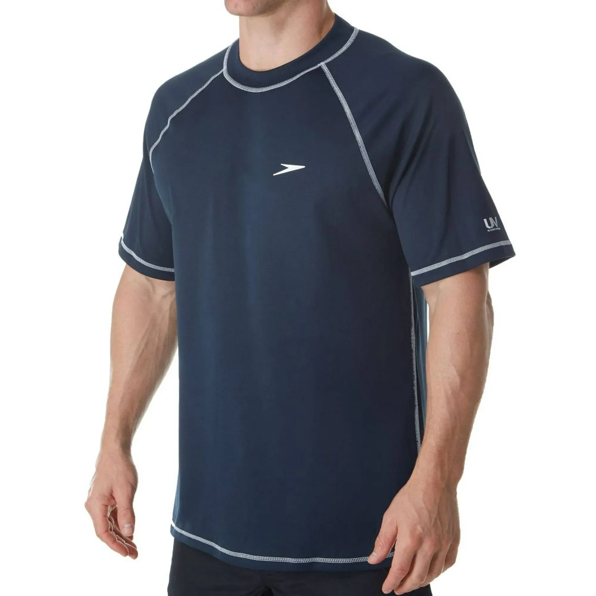 Speedo Men's Easy Swim Tee - Short Sleeve New Navy Medium