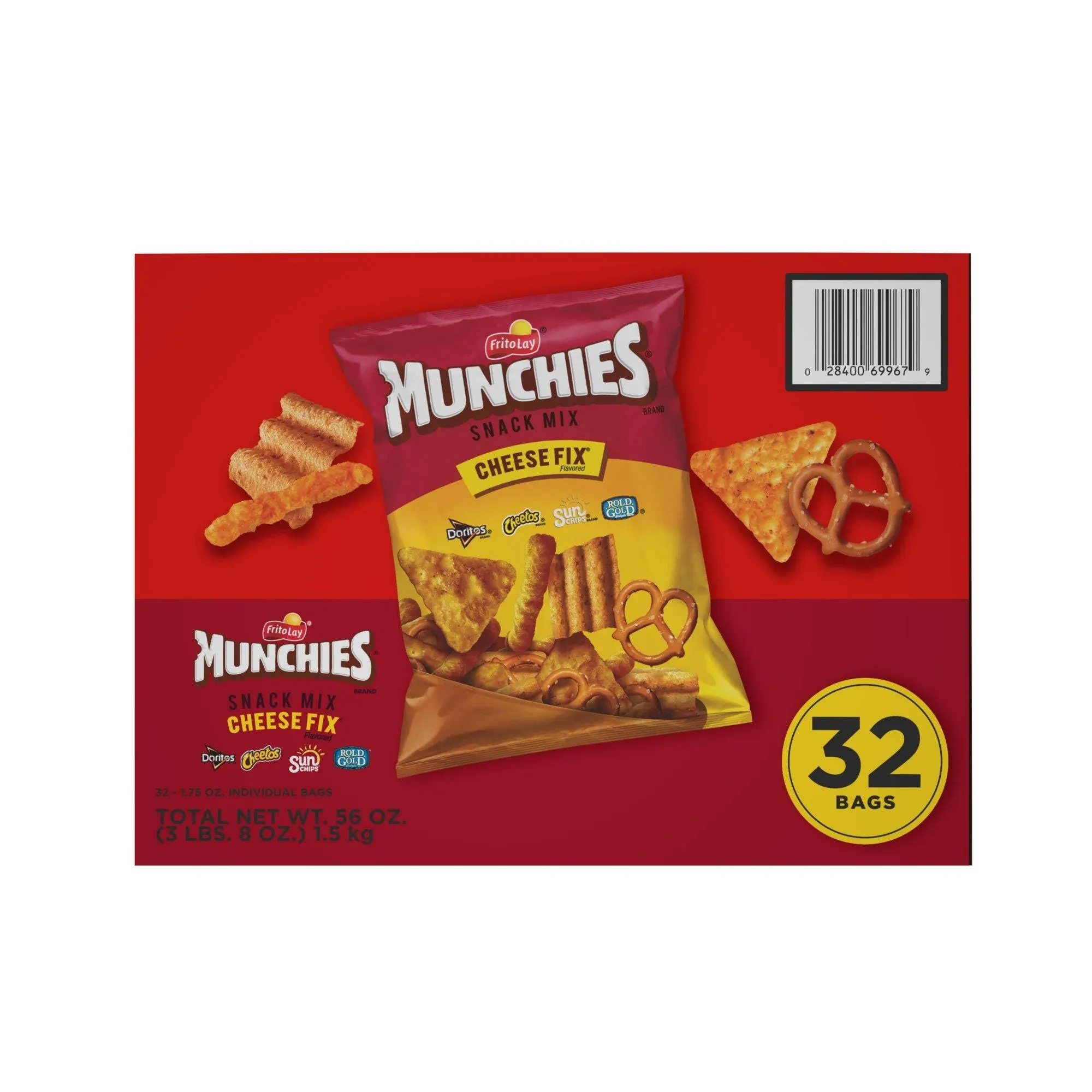 Munchies Snack Mix Cheese Fix, 1.75 Ounce (Pack of 32)