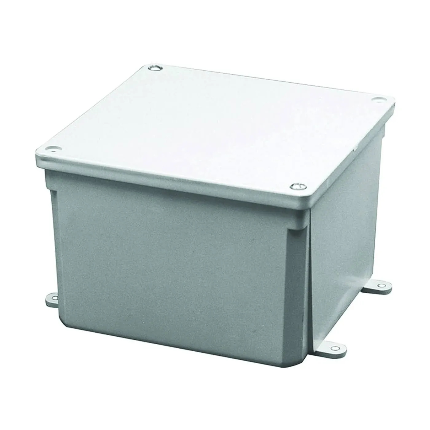 Cantex 5133709U PVC Molded Junction Box, 4" x 4" x 4"