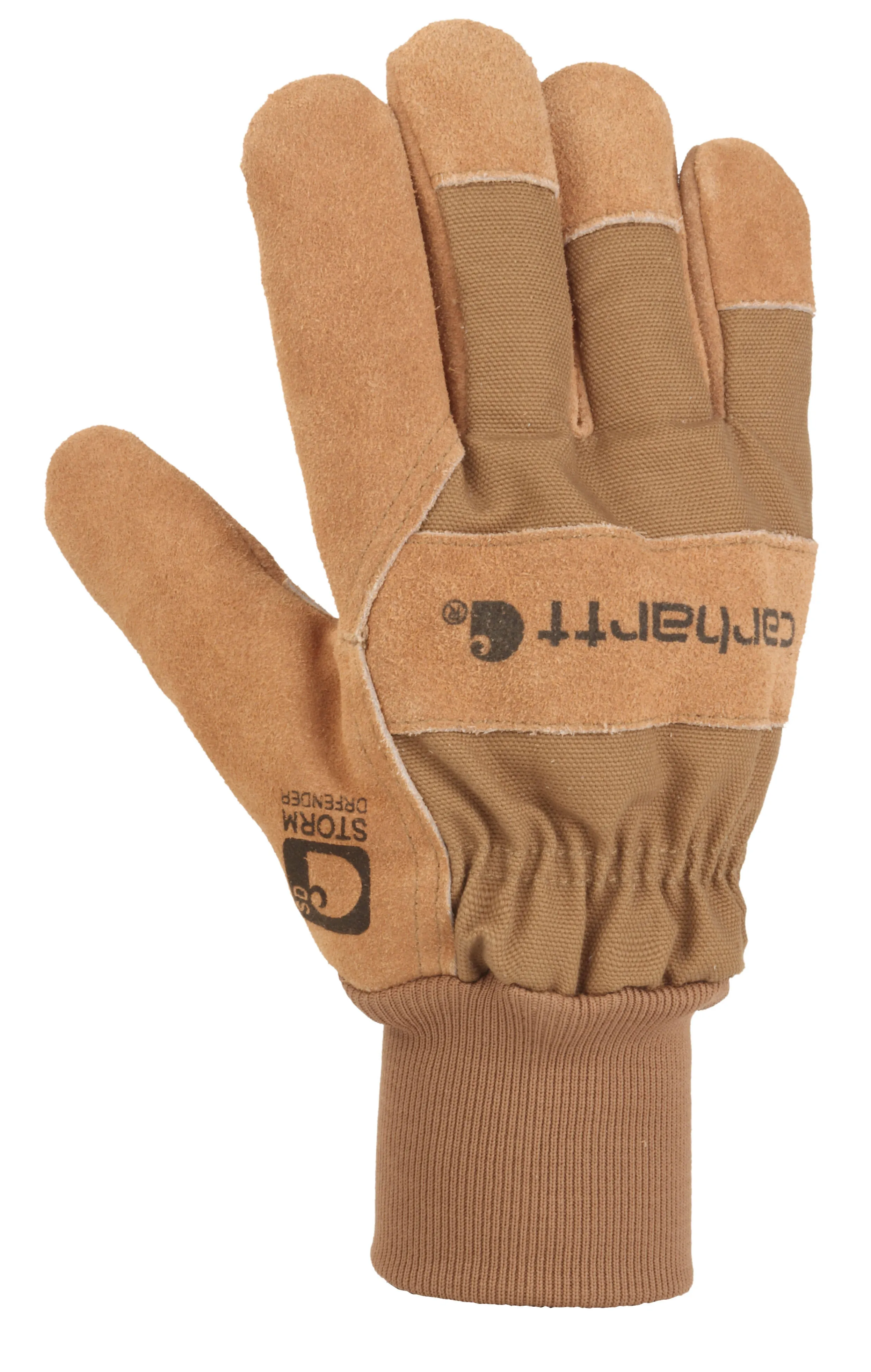 Carhartt Men's Waterproof Breathable Suede Work Gloves - Brown